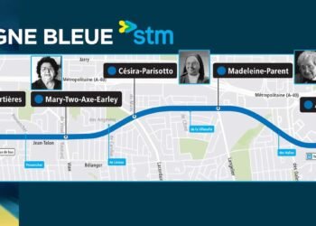 Trois femmes marquantes entrent dans l’histoire du métro 🚇 Mary Two-Axe Earley, Madeleine Parent et Césira Parisotto honorées sur la ligne bleue. #Montréal #STM